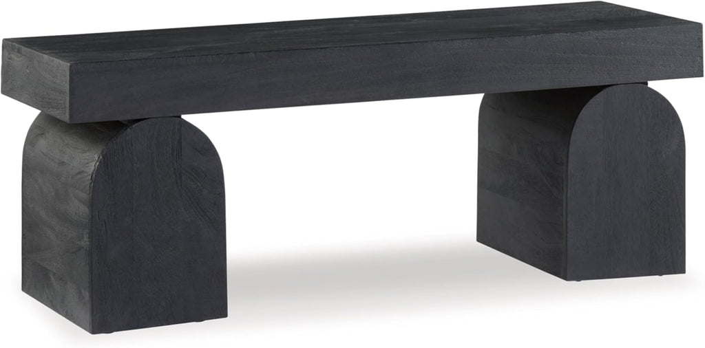 Signature Design by Ashley Holgrove Modern Entryway Accent Bench, Black