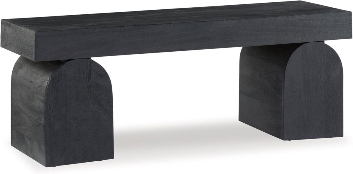 Signature Design by Ashley Holgrove Modern Entryway Accent Bench, Black