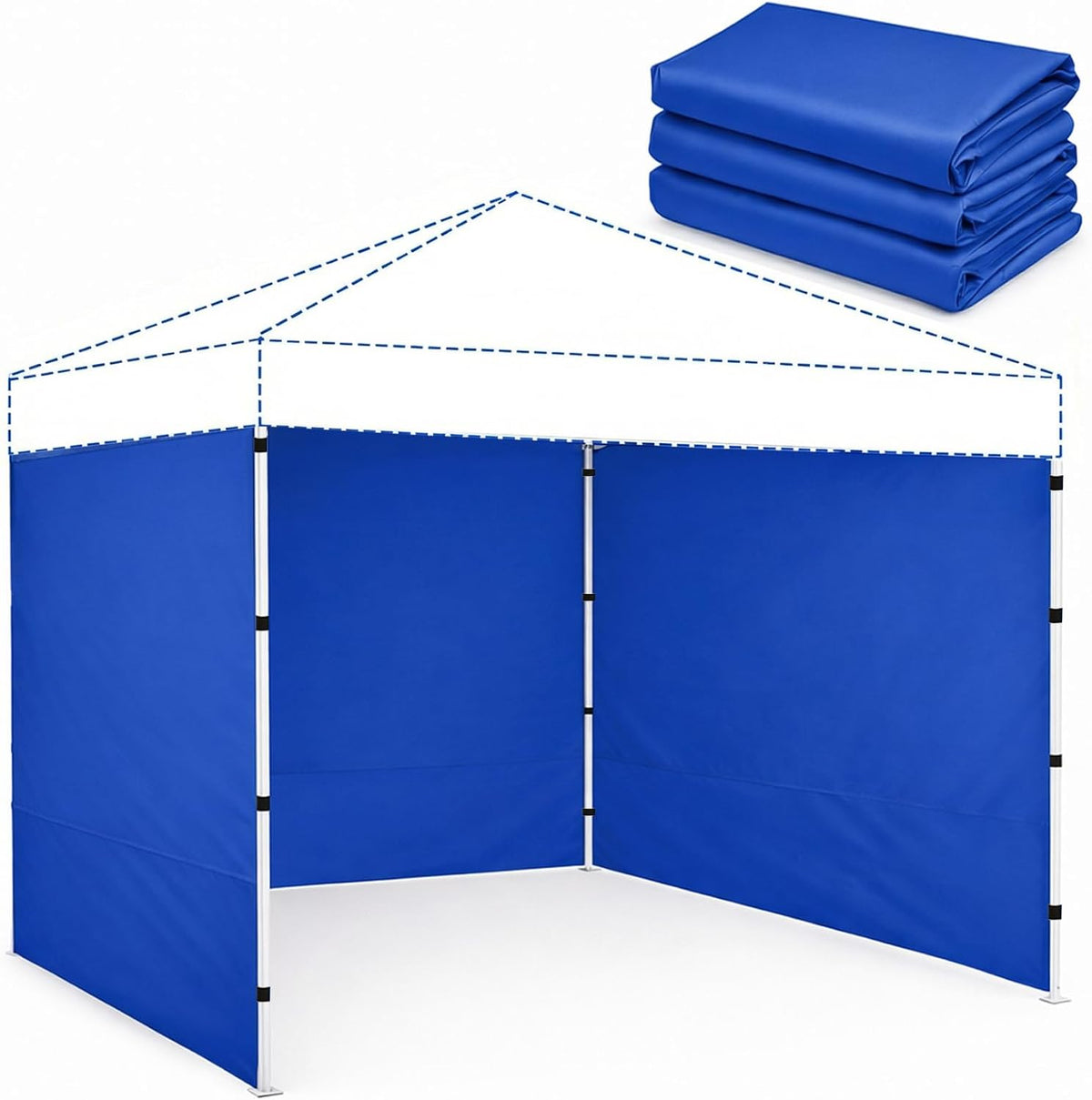 10 x 10 Canopy Sidewalls, 3 Pack Pop Up Canopy Walls, Blue