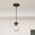 Mason Jar Light Fixtures：3.9" 1-Light Farmhouse Pendant Light
