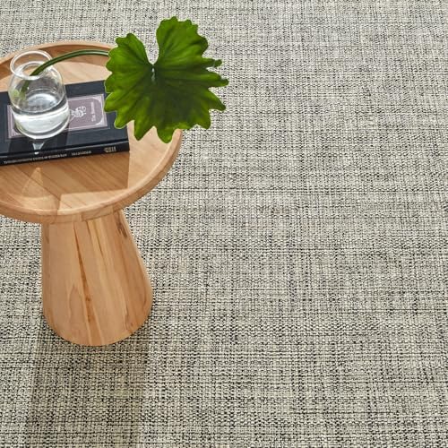 Dash & Albert Marled Black Geometric Handwoven Rug, 9'6"x13'6"