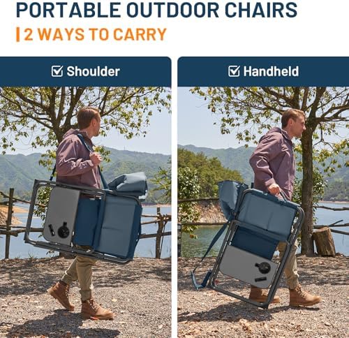 TIMBER RIDGE Extra Wide Directors Chair Heavy Duty Folding Camping Chairs