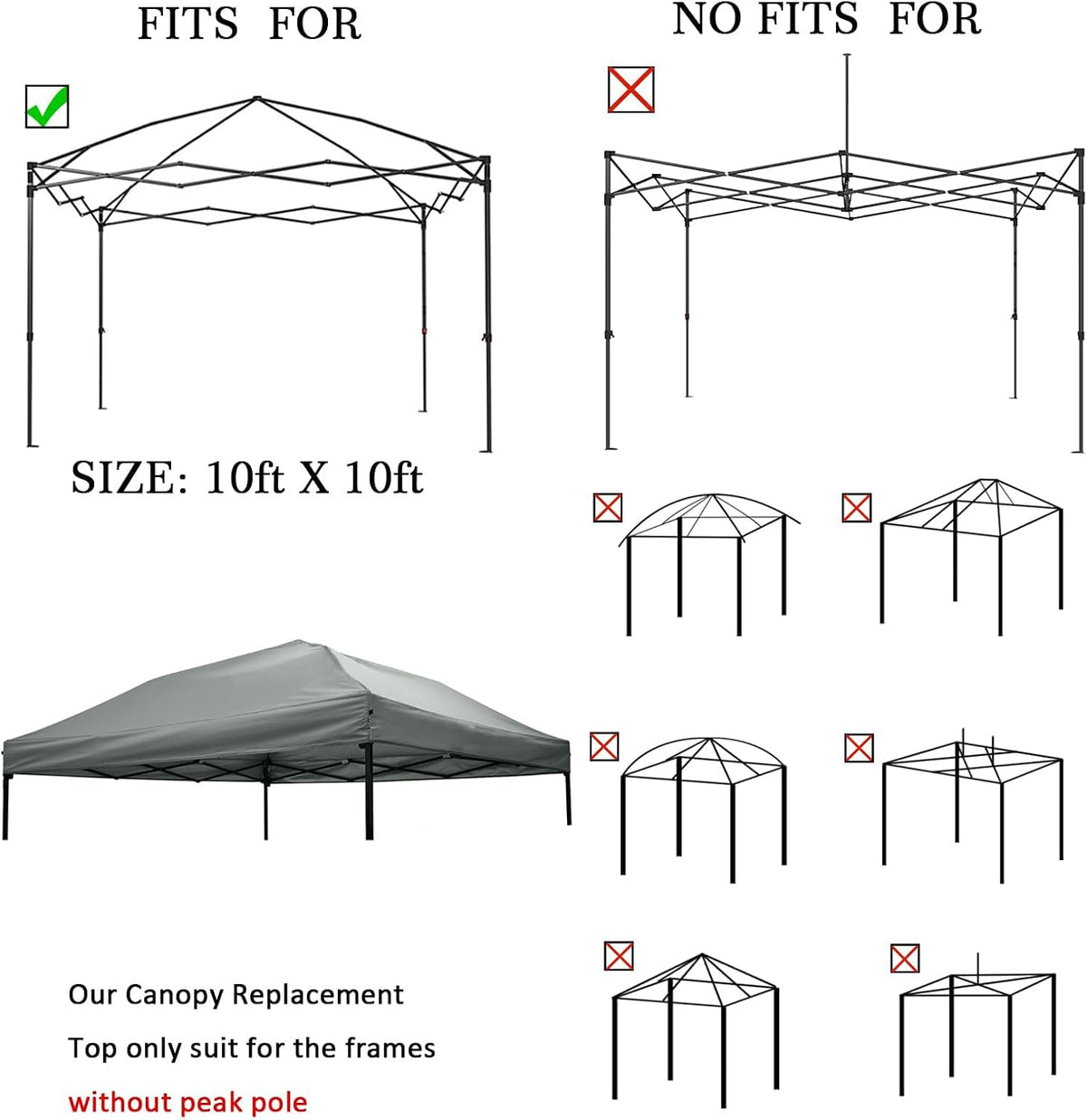 10x10 canopy replacement top,300d waterproof pop up canopy, close-up detail