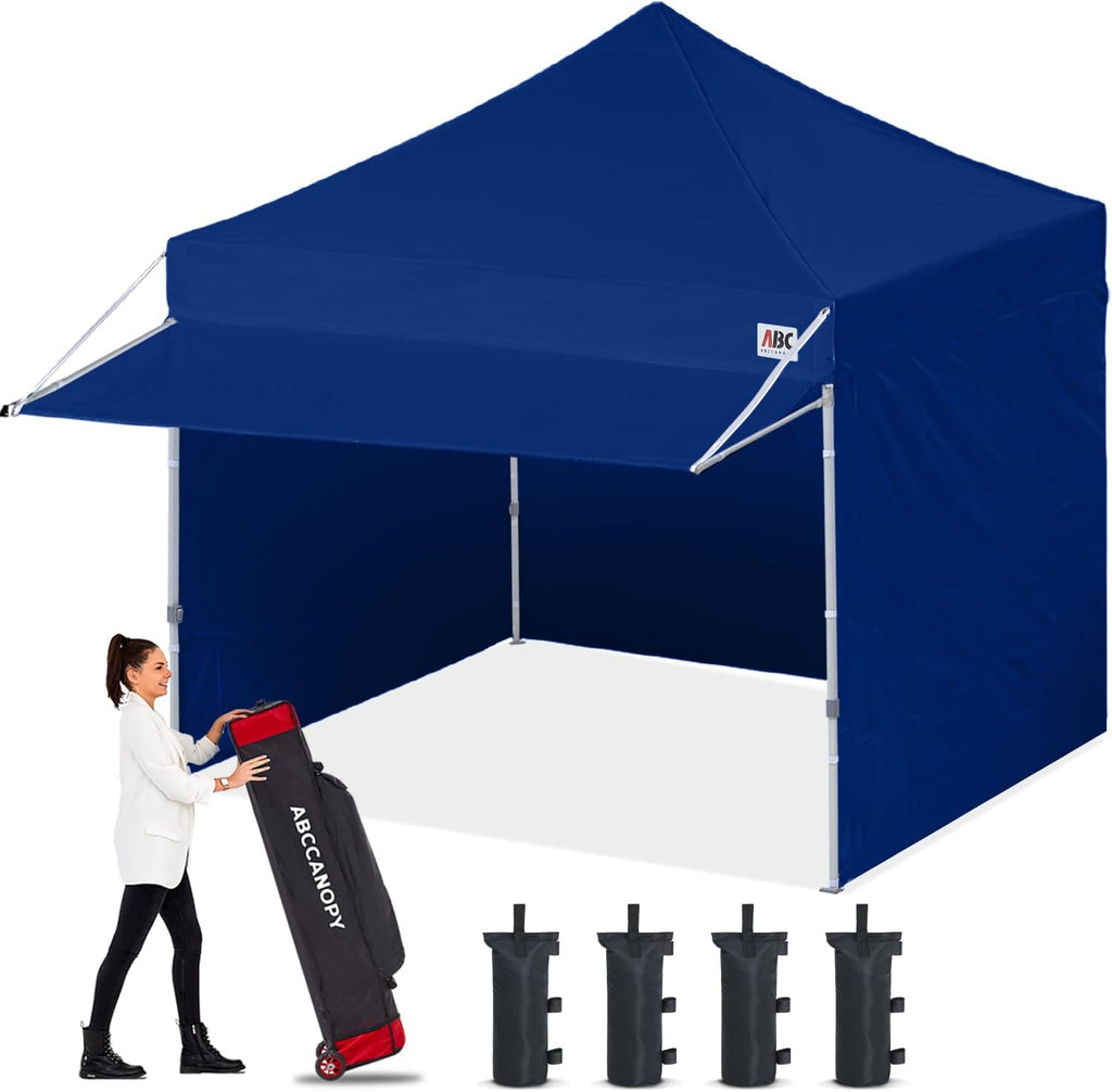 ABCCANOPY 10x10 Commercial Pop up Canopy Tent with Awning Sidewall