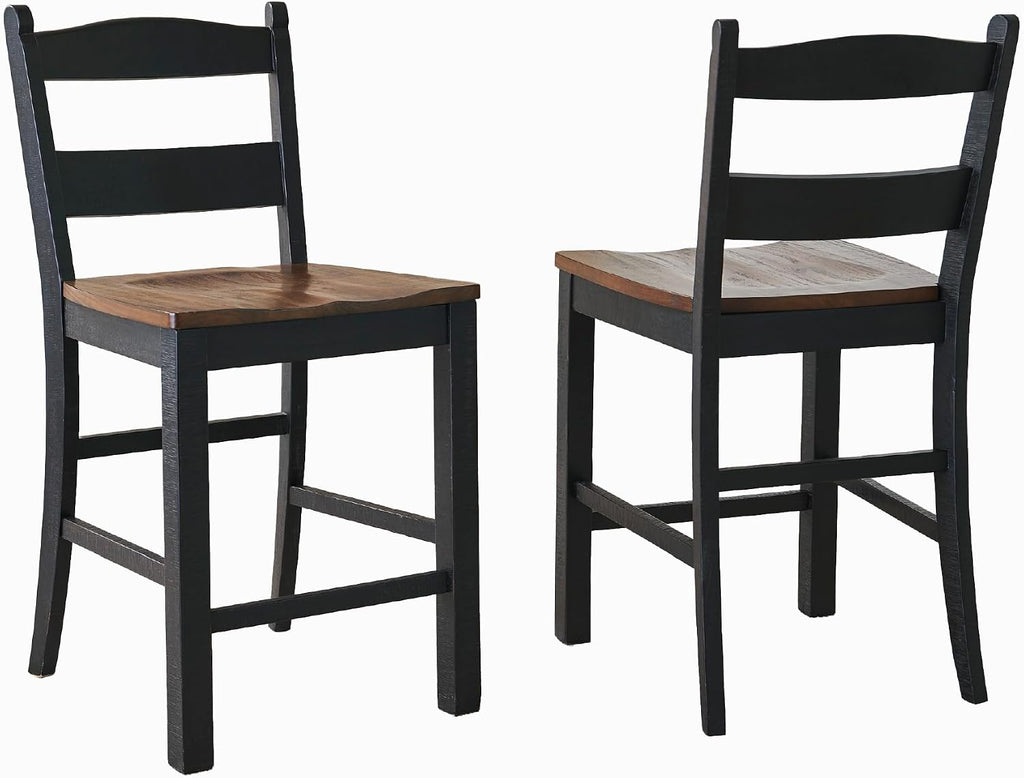 Signature Design by Ashley Counter Height Bar Stools, Set of 2, Farmhouse