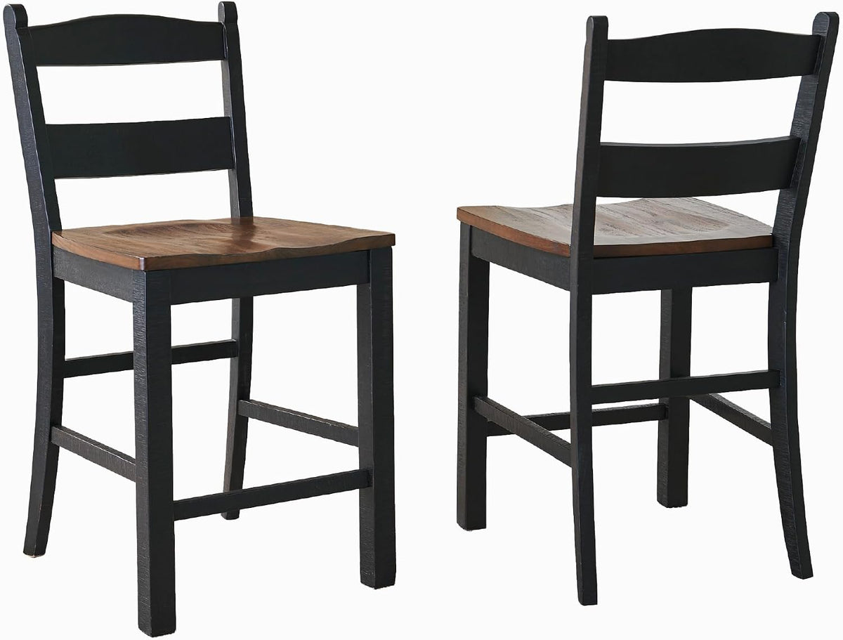 Signature Design by Ashley Counter Height Bar Stools, Set of 2, Farmhouse