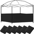 6Pcs Canopy Half Wall Tent Sidewall for 10x10 Pop up Canopy, Black