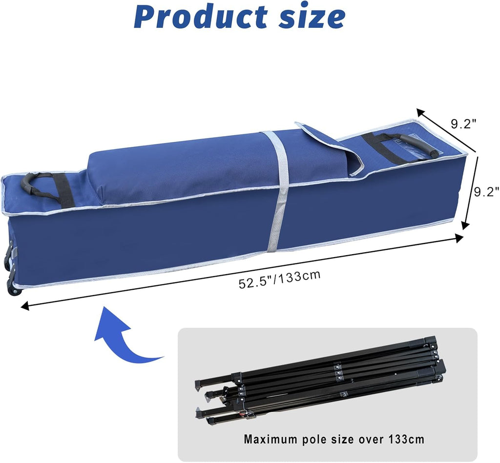 Canopy Bag Replacement,52in Wheeled Tent Storage Bags for 10x10 Canopy Tent