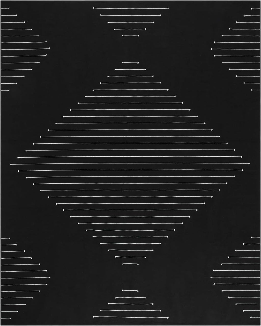livebox boho black area rug 8 x 10 on a desk or shelf