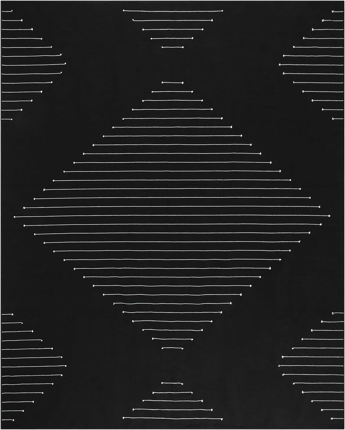 livebox boho black area rug 8 x 10 on a desk or shelf