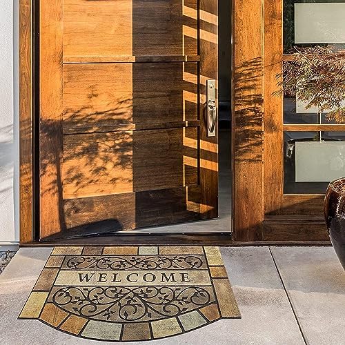 Durable Welcome Door Mats, 24"x36" Heavy-Duty Large Outdoor Mat for Front Door with Non-Slip Rubber Backing for Outside Entry, Garage, Patio, High Traffic Area