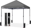 CROWN SHADES 8x8 Pop Up Canopy, Outdoor Canopy Tent, Gray