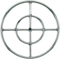 18" Double-Ring Stainless Steel Burner with a 1/2" Inlet