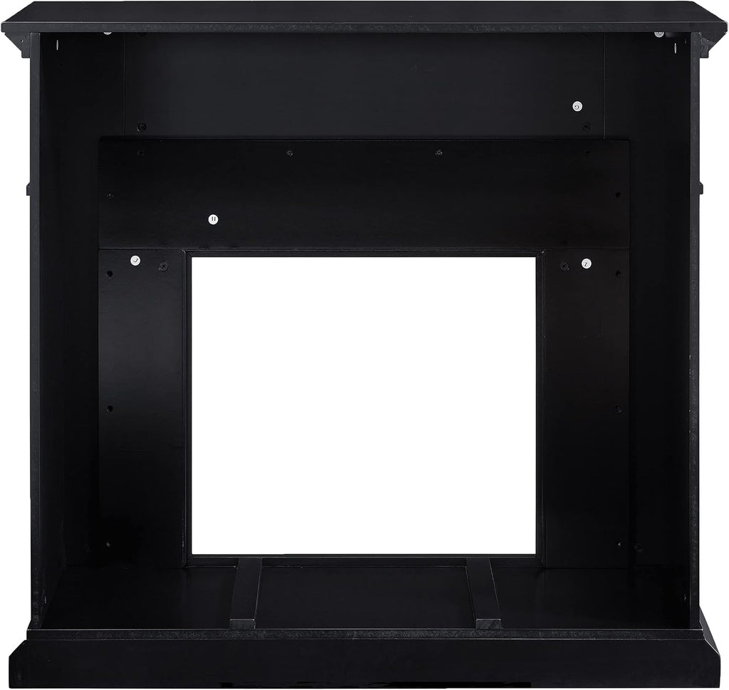 SEI Furniture Drovling Marble Tiled Color Changing Electric Fireplace, Black-White-Gray