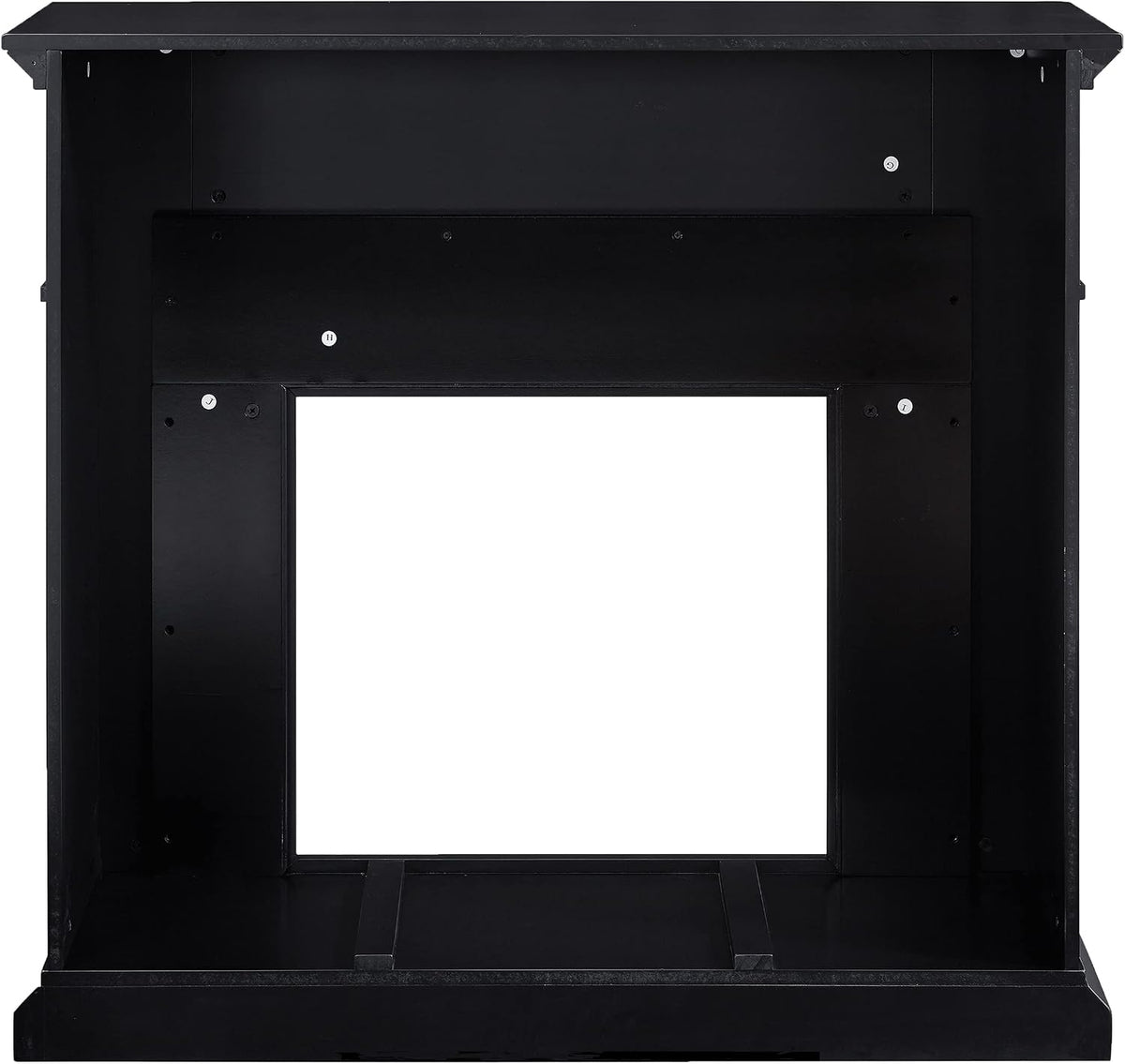 SEI Furniture Drovling Marble Tiled Color Changing Electric Fireplace, Black-White-Gray