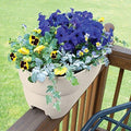 Bloomers Rail Picker Self-Watering Railing Planter Grow Box – 24" Weatherproof Resin Planter – Fits 1.25"–3.875" Wood & Metal Railings – White