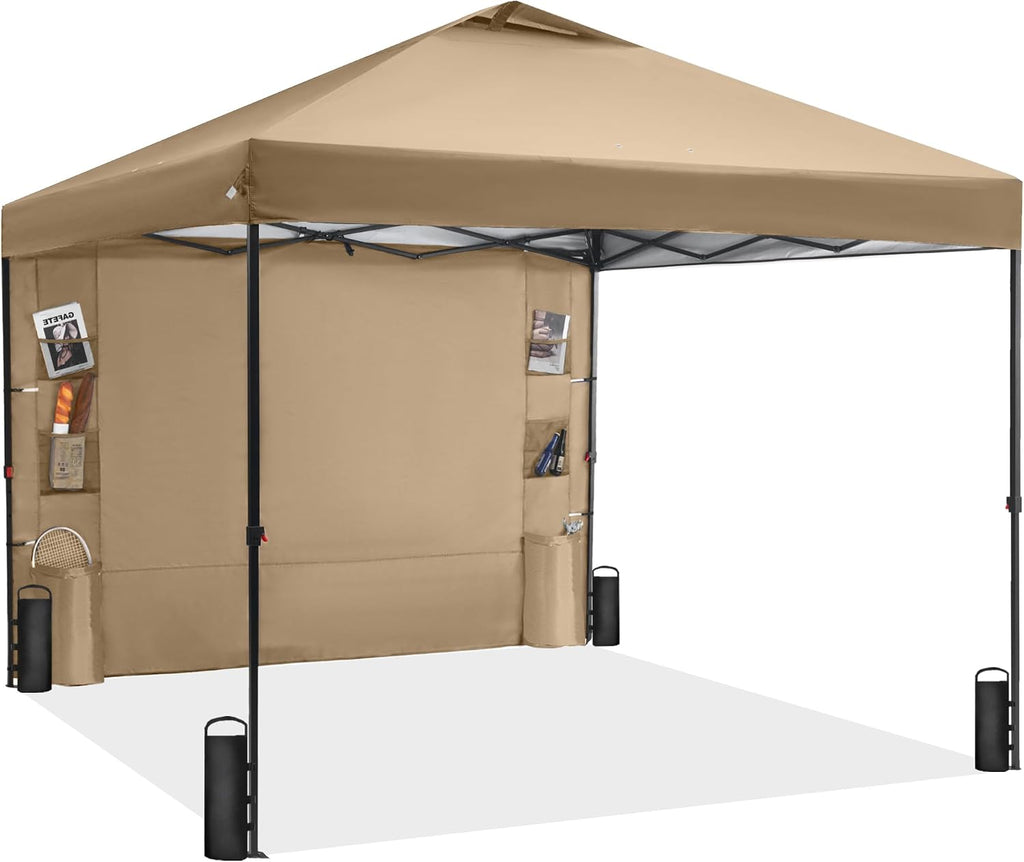 gafete pop up canopy tent outdoor sidewall one shown in use