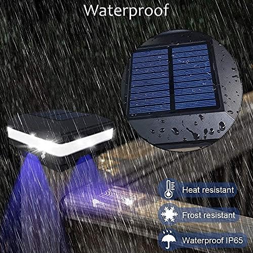 Sumaote 4x4 Solar Post Cap Lights, 160LM 52 LEDs, IP65, Black 4 Pack