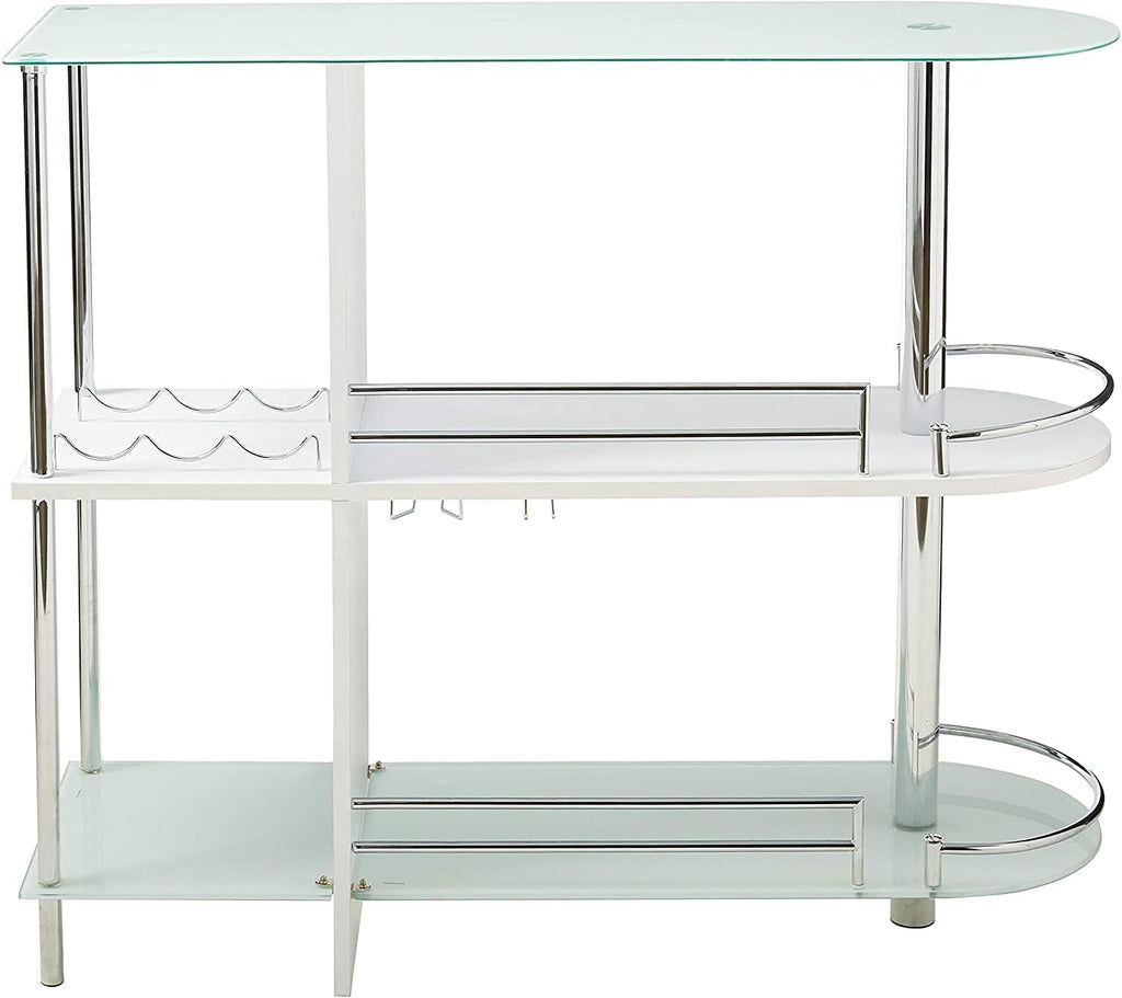 kings brand furniture bar table with two tempered, package contents