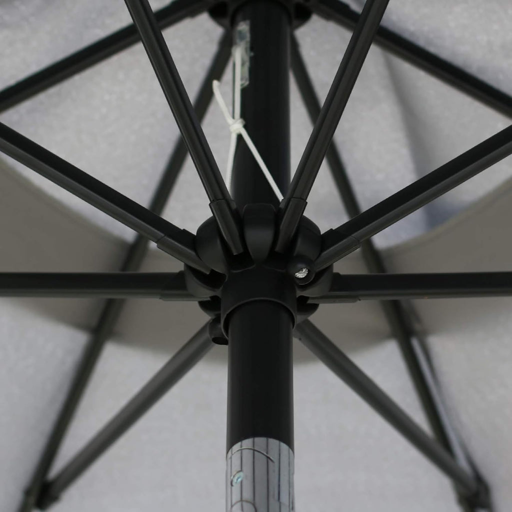 Sunnyglade 9' Patio Umbrella Outdoor Table Umbrella with 8 Ribs Grey