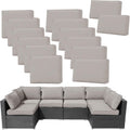 14Pieces Patio Cushion Covers Replacement Outdoor Couch Cushions Covers Splashproof Sofa Slipcovers Set with Zippers,Patio Furniture Protector Cover Only(Gray,25×25×3.15 inches)