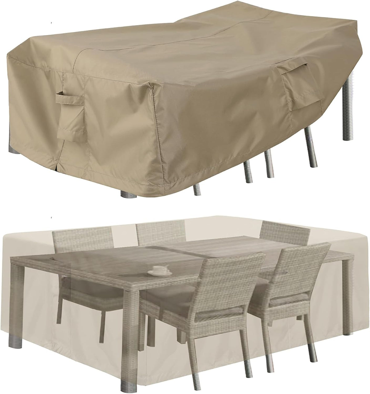 PureFit Patio Furniture Covers, Outdoor Table Cover Waterproof Rectangle