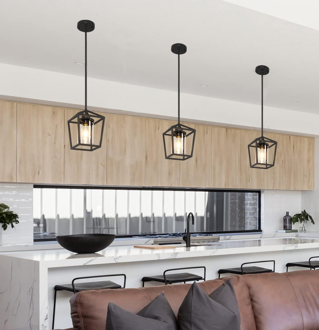 black kitchen island pendant light,1-light modern farmhouse hanging, package contents