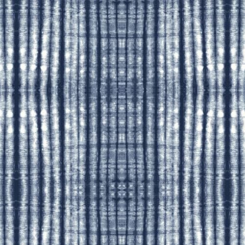 Arden Outdoor Adirondack or Rocking Chair Cushion, 20 x 17, Rain-Proof, Fade Resistant 17 x 20, Blue Shibori Stripe