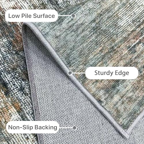 BEIMO 8x10 Area Rugs for Bedroom, Grey Brown Washable Abstract Rug