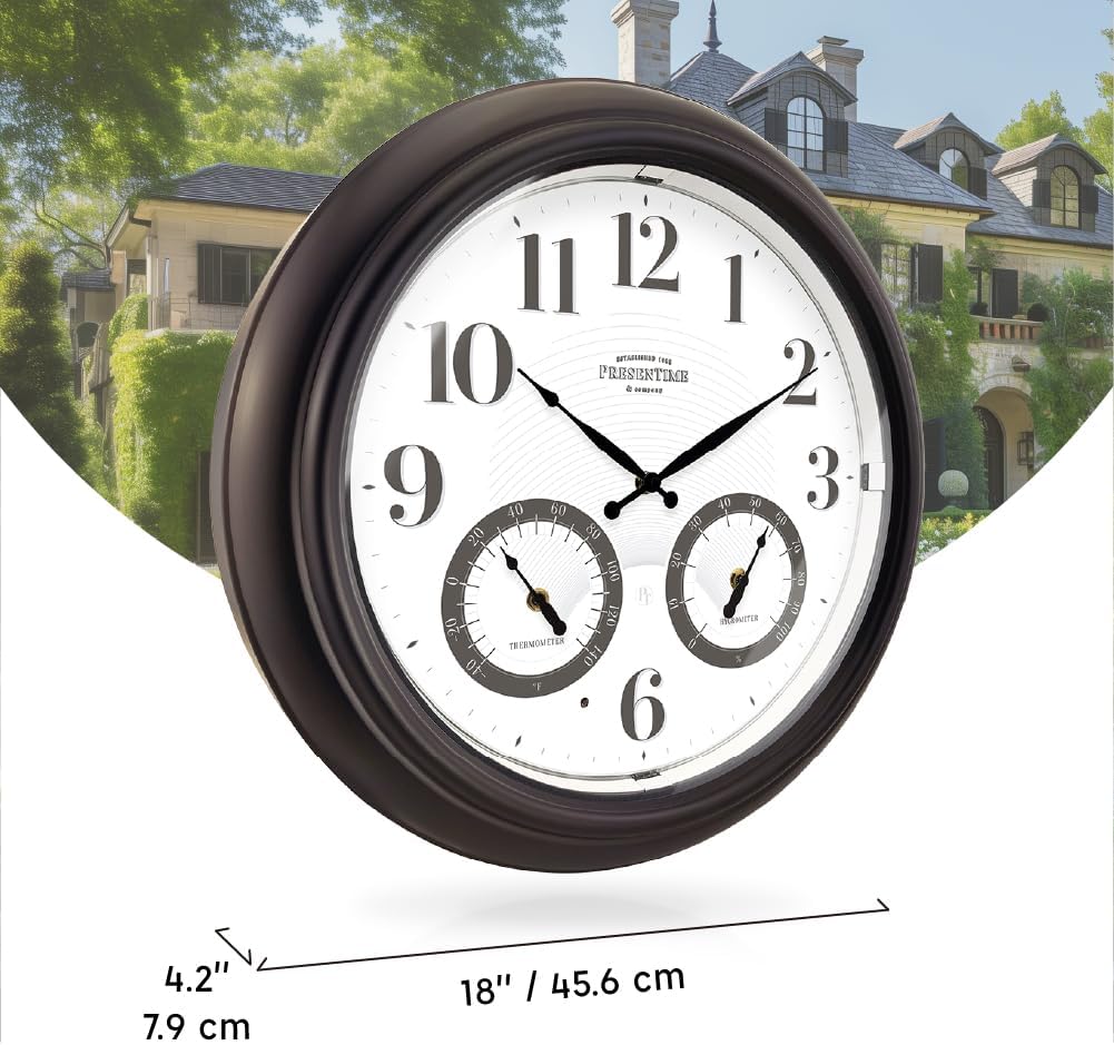 Presentime 18" Illuminated in/Outdoor Clock