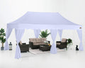ABCCANOPY Patio Pop Up Canopy Tent with Curtain 10x20 Event-Series (White)