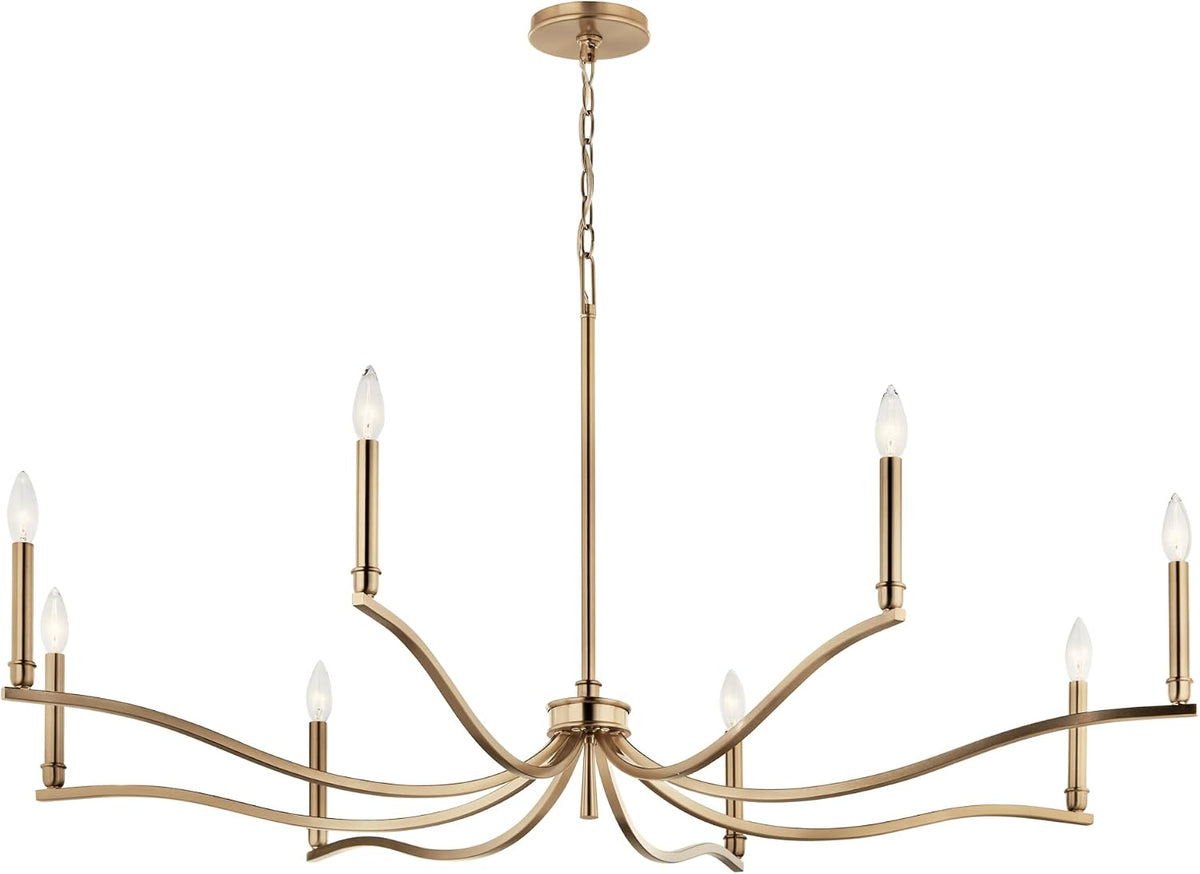 Kichler Malene 8-Light Chandelier, Champagne Bronze