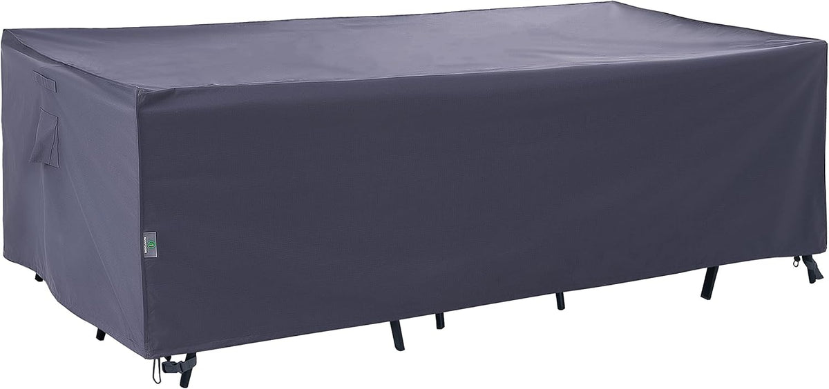 F&J Outdoors Large Patio Furniture Covers, Grey, 126"W x 83"D x 27.5"H