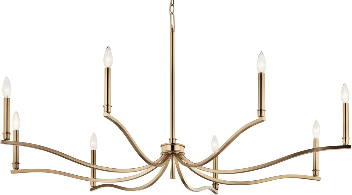 Kichler Malene 8-Light Chandelier, Champagne Bronze