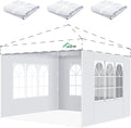 ACEPIC 10x10 Church Window Sidewalls for Canopy,White(3PCS No Frame or Top)