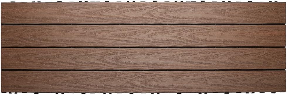 NewTechWood UltraShield Naturale 1 ft. x 3 ft. Quick Deck Outdoor Composite Deck Tile in Brazilian Ipe (15 sq. ft. Per Box)