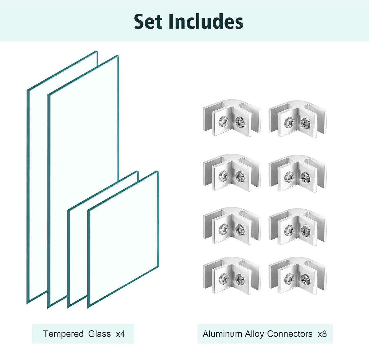 23x7x5.5 Fire Pit Glass Flame Wind Guard,Thick Tempered Glass Rectanglar FirePit Flame Shield with Aluminium Clips,Clear Wind Gaurd Fence for Patio Fire Table