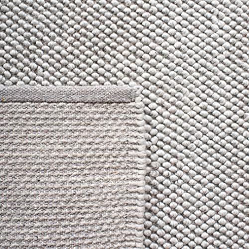 SAFAVIEH Natura Area Rug 6x8, Wool Knotted Silver NAT425G