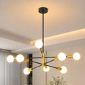 8 Light Sputnik Chandelier, Mid Century Modern Adjustable Ceiling Fixture