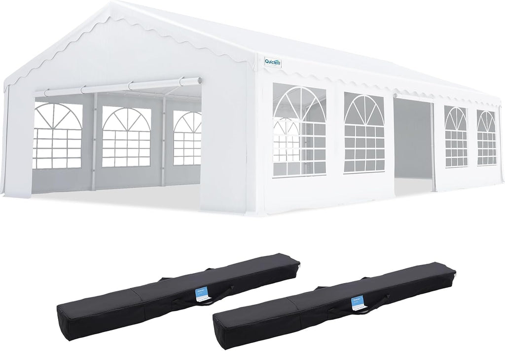 Quictent 20x30 Heavy Duty White Party Tent with Storage Bags