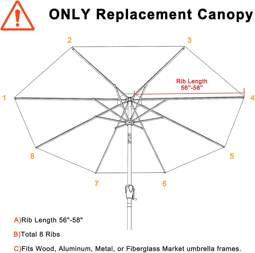abccanopy 10ft outdoor umbrella replacement top suit 8 shown in use