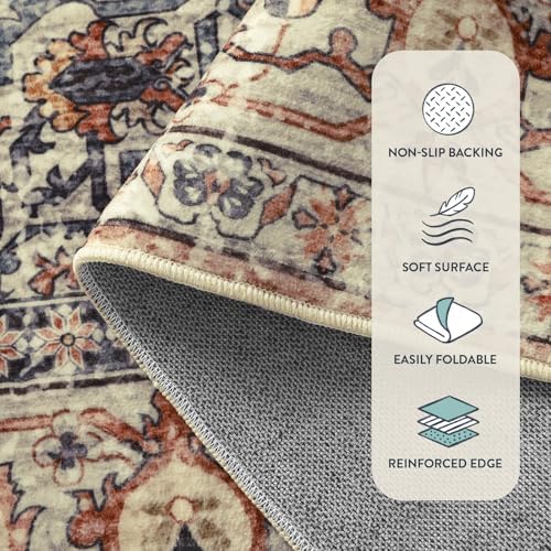 Lahome Oriental Kitchen Runner Rug Non Slip, 2x8 Runners for Hallways