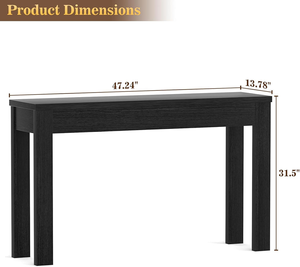 Armocity Console Table for Entryway, 47" Farmhouse Sofa Tables Narrow Long
