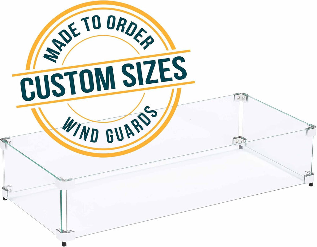 Custom Sized Wind Guard for Gas Fire Pits - Celestial Fire Glass