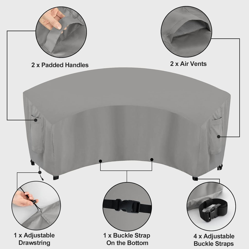 OutdoorLines Waterproof Curved Outdoor Sectional Cover