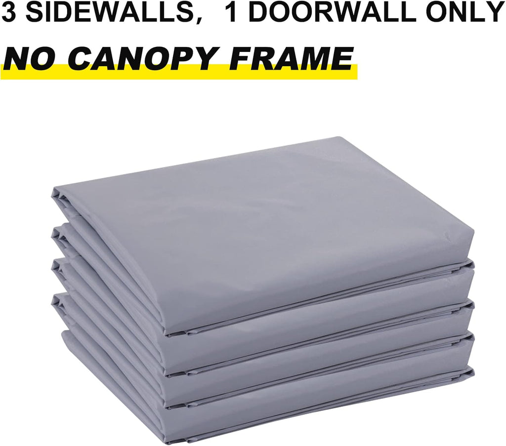 ABCCANOPY Canopy Side Wall Set 10x10,4 Walls Only No Frame and Top Gray