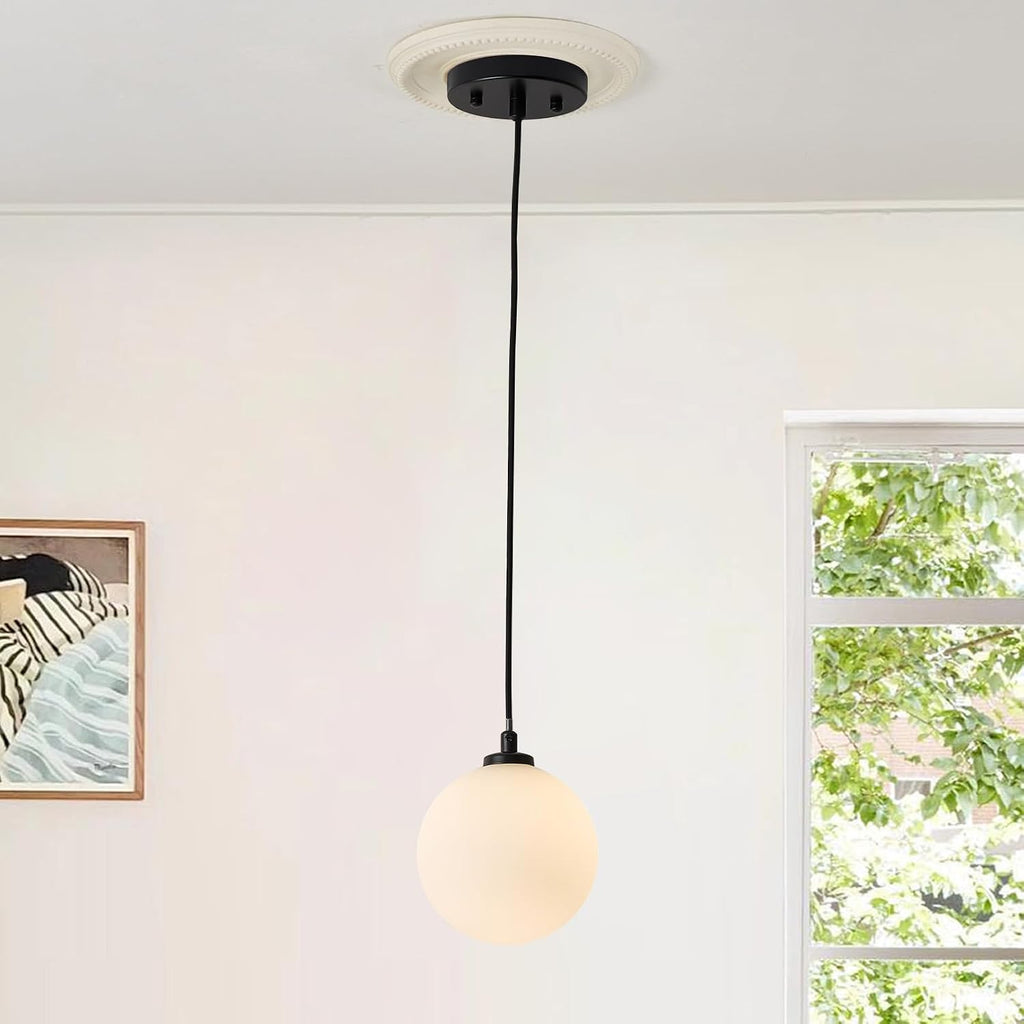 1-light globe chandelier, modern gold pendant lights, smoke, view 9
