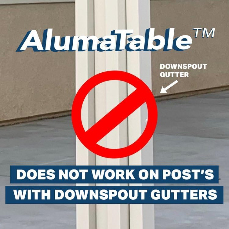 ALUMATABLE™ Aluminum Patio Cover Post Table (Adobe)
