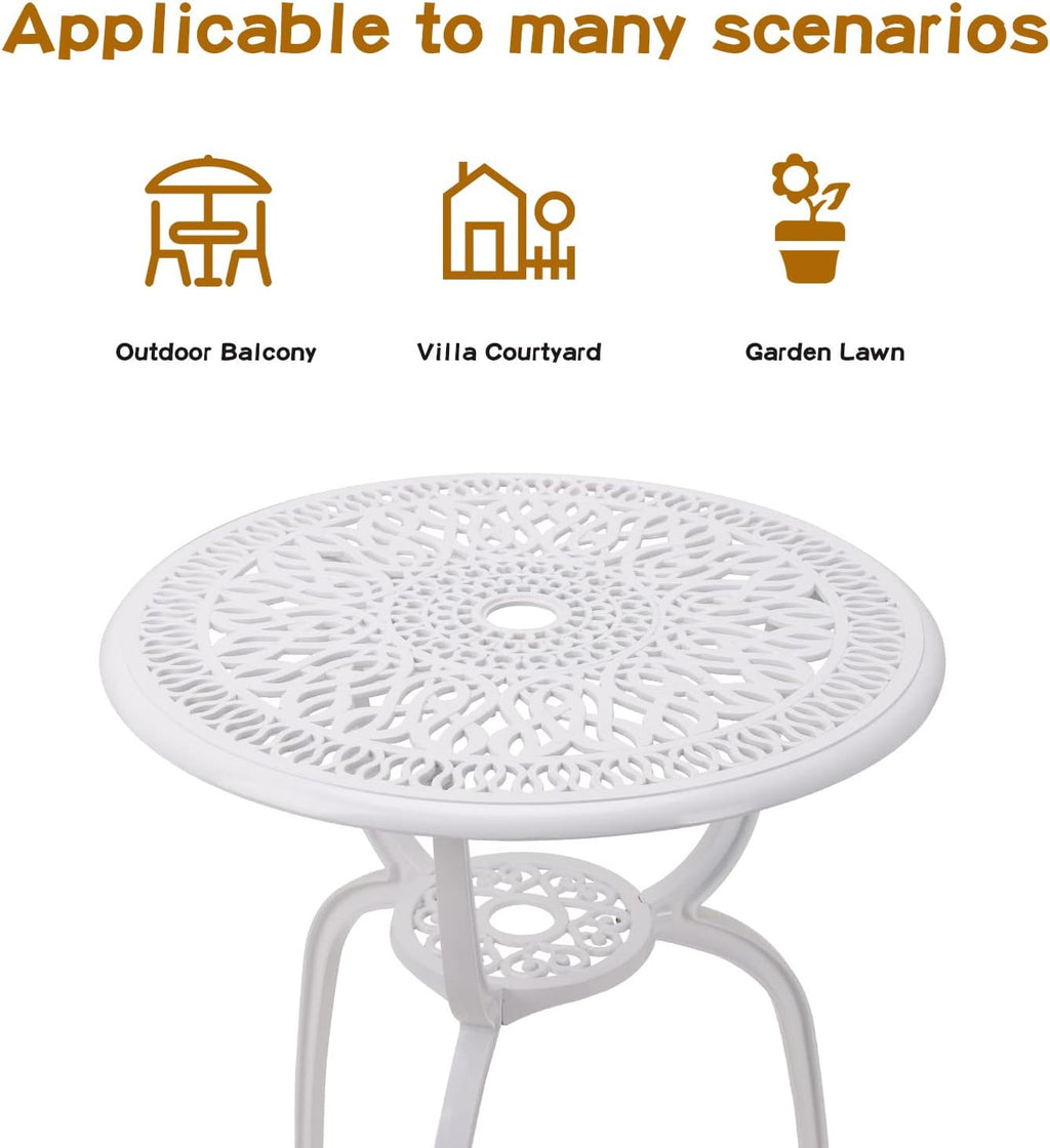 yksy&yksy 3-piece patio bistro furniture set cast-aluminum bistro, package contents
