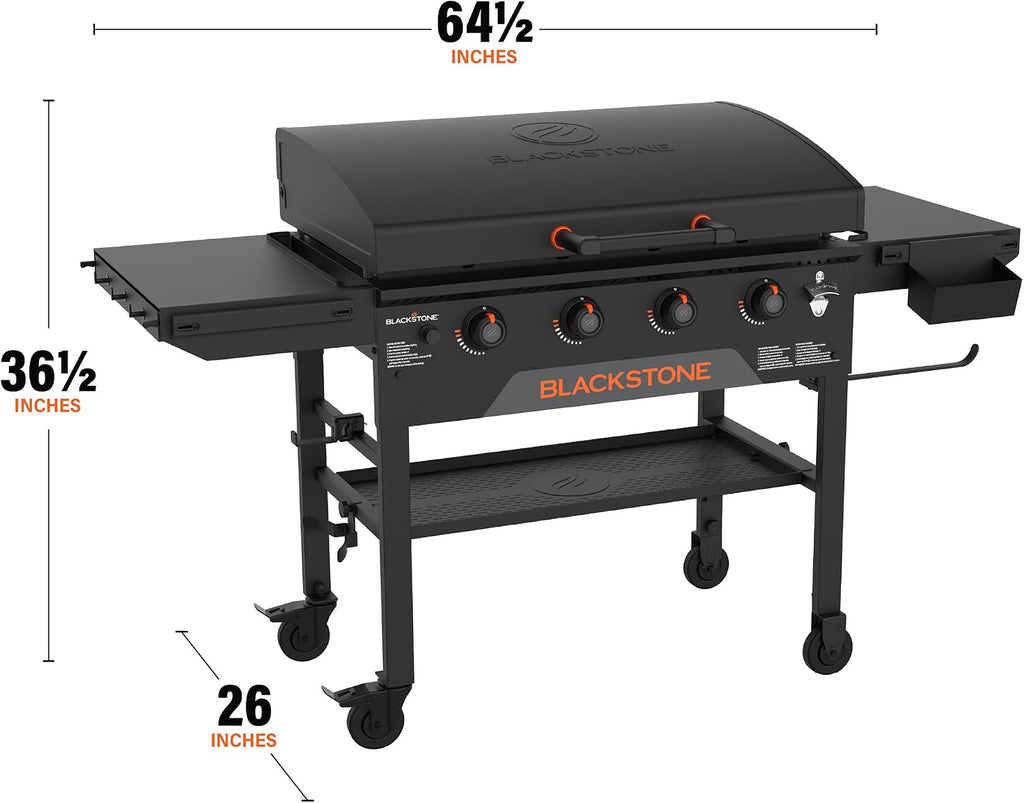 Blackstone Original Portable Griddle with Built-in Hood, Black, 36 Inch